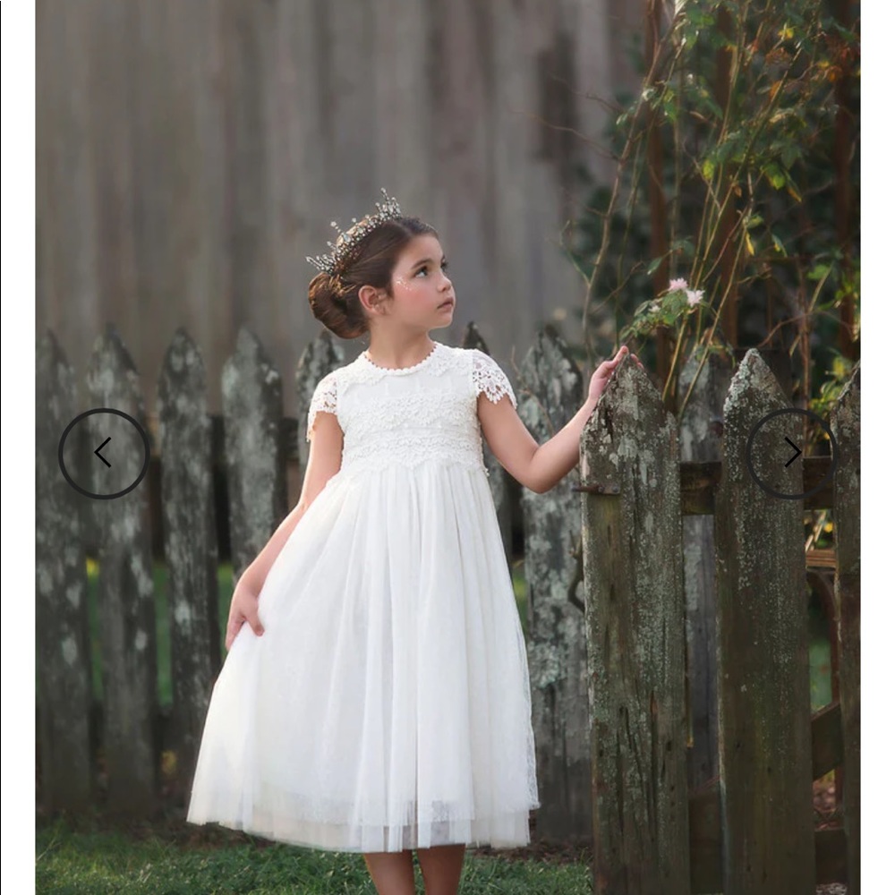 Girls’ Trish Scully White Dress size 10 NWT communion dress flower girl dress
